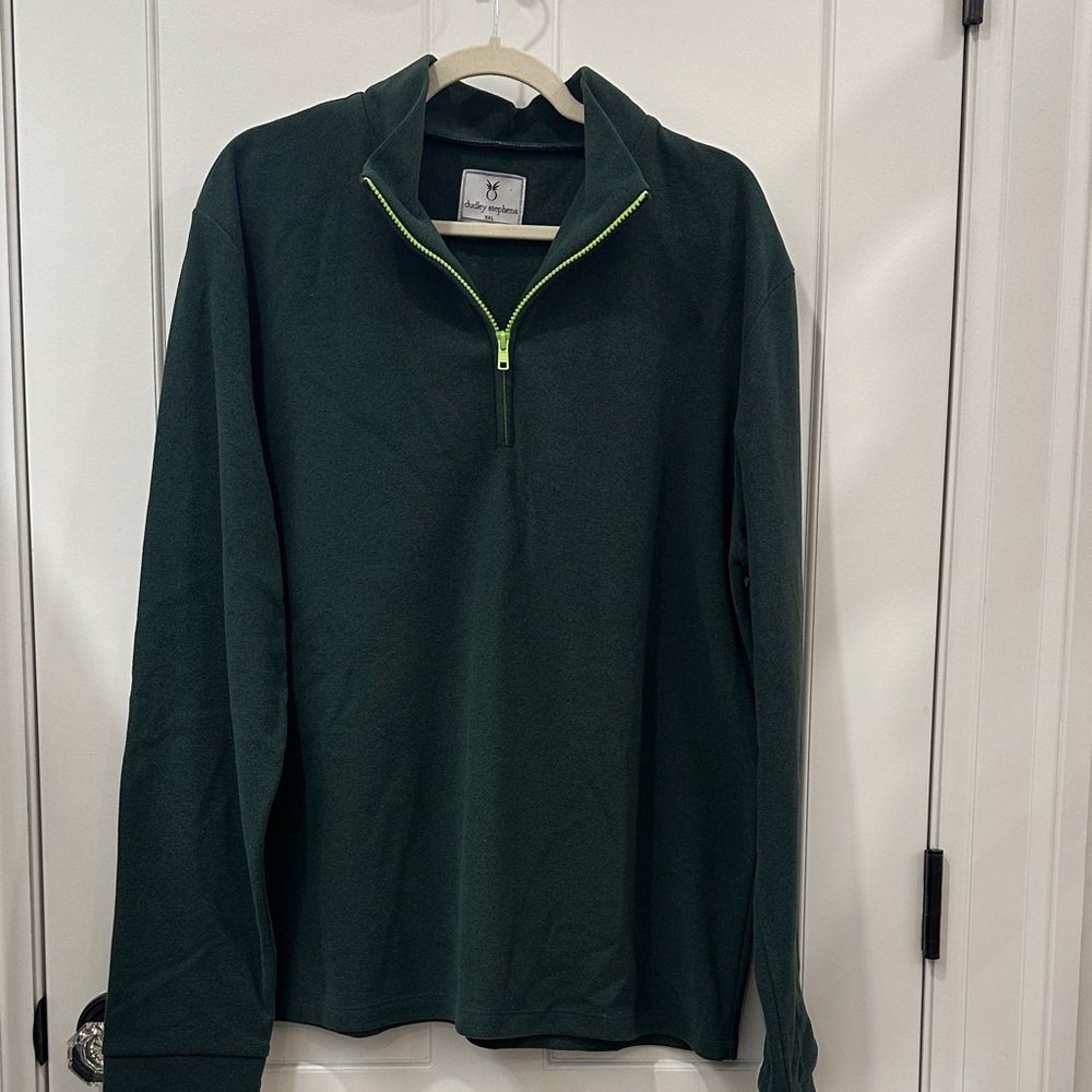 Dudley Stephens Forest Green Fleece with Neon Accents